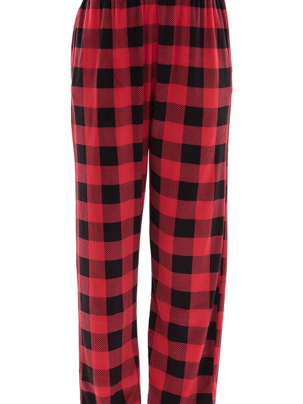 Womens Red and Black Buffalo Plaid Pajama Pants - Cozy Sleepwear